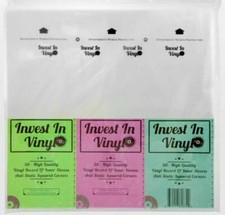 Invest In Vinyl Anti Static Square Vinyl Record 33 RPM 12 inch Covers - 50 Count