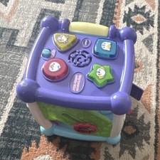 VTech Interactive Electronic Learning Toy Cube Purple for Ages 1-2 Years