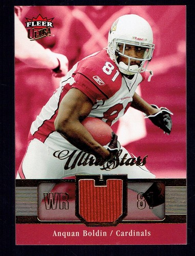 2007 Fleer Ultra Stars Anquan Boldin Game Used Jersey Football Card