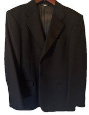 VINTAGE Georgio Valentino Pure Cashmere Blazer Sport Coat Italy Black 42R/52R