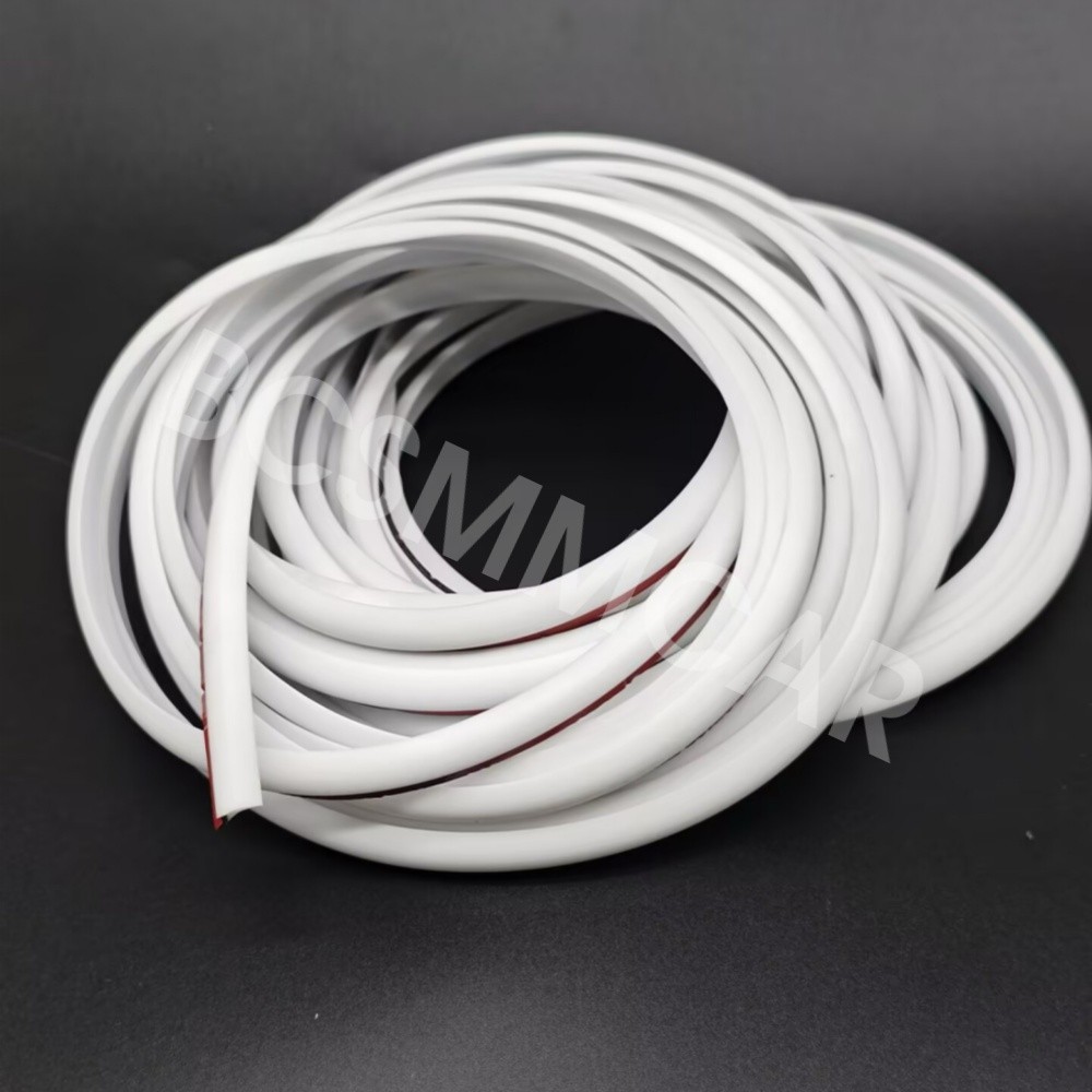 32FT Rubber Sealing Strip Slanted T-Type Weatherstrip For Front Rear Bumper Edge