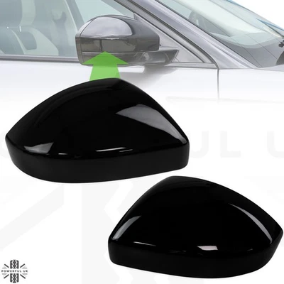 Mirror caps Gloss Black for Land Rover Discovery Sport top shell Pair wing door  - Image 1 of 4