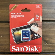 SANDISK SDHC CARD-16 GB HD Video  Memory Card Storage Sealed New SD Card