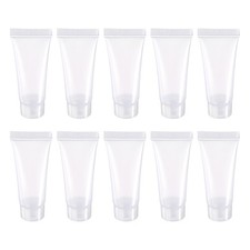 10ml Squeeze Tube, 15 Pack Empty Cosmetic Tubes Plastic with Flip Lid Clear