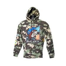 Buc-ee's kids Camo green camouflage Sweater pullover Hoodie Unisex Youth medium