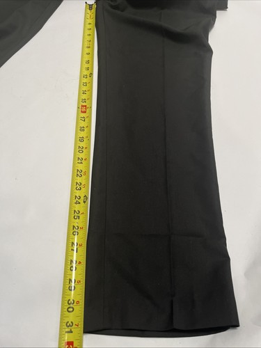 NEW Men’s Trousers Black Dress Tuxedo Pants Straight Leg Slacks Size X-Large - Picture 12 of 15