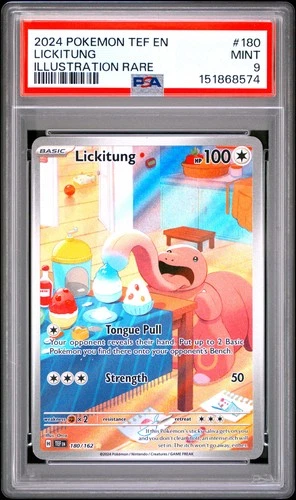 2024 POKEMON TEF EN-TEMPORAL FORCES ILLUSTRATION RARE #180 LICKITUNG PSA 9