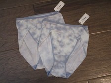 2-PACK SOMA VANISHING EDGE HIGH LEG PANTIES IN BLUE CLOUDS SIZE MEDIUM