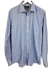 Nordstrom Men  s Trim Fit Wrinkle-Free Smart Care Checked Dress Shirt Sz 15 34-35