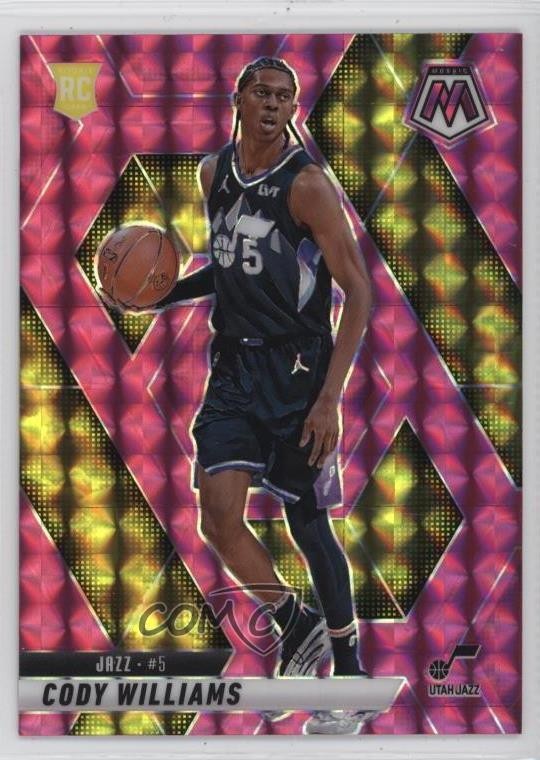 2024-25 Panini Mosaic Rookies Pink Mosaic Prizm 139/175 Cody Williams #207 go9