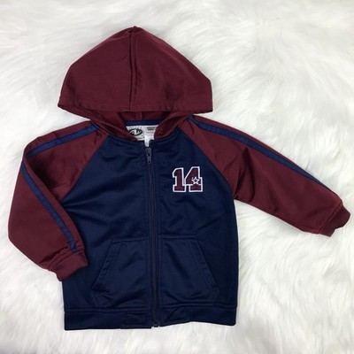 Athletic Works Toddler Boys Long Sleeve Pockets Front Zip Up Hoodie Jacket 18M