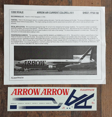 Decal Arrow Air Current Colors L-1011 Flightpath FP20-182 1/200