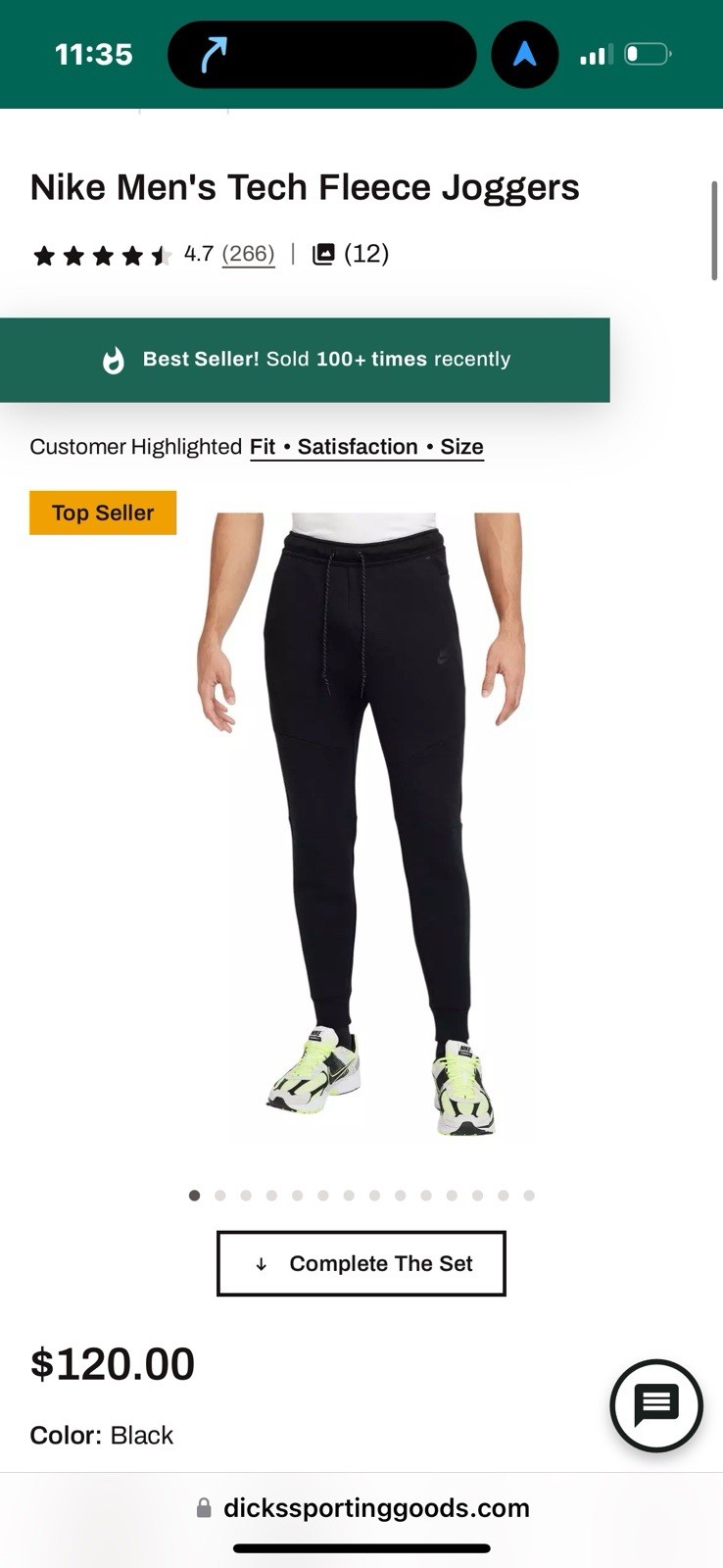 Nike Men's Tech Fleece Jogger Sweatpants BRAND NEW Size XL Black thumbnail 6