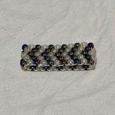 Kandi Cuff Bracelet Black and Clear