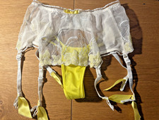 TOUCHABLE Strapsgürtel S 6 Strumpfhalter + gelbes Geschenk S/M 54-67cm Umfang