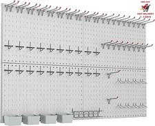 Kit de tablero perforado de metal con accesorios para guardar herramientas