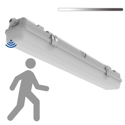 2FT Tri-Level Motion Sensor LED Vapor Tight Light, IP65 IK08, 10W(1250lm)/20W...