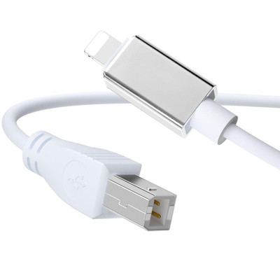 MeloAudio Lightning to MIDI Cable USB 2.0 5 feet, White