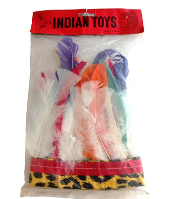Vintage 80er Jahre Indianer Spielzeug Hut Neu aus altem Lagerbestand