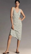 Reformation Beauden Midi Dress •M• Green Floral Daisy Meadow Anthropologie NWOT