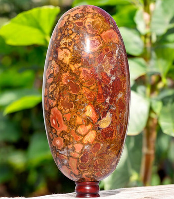 Lingam Chakra Heilstein Gleichgewicht Heilung 54.1LB 405MM Orange Cobra Jasper