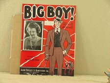 BIG BOY! By Jack Yellen Milton Ager Miss Margaret Young Cover Sheet Music