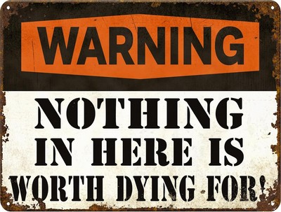 Tommery Funny Metal Tin Signs Vintage Man Cave Street Warning 