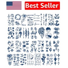 Express Yourself with 30 Sheets of Realistic Waterproof Semi-Permanent Tattoos