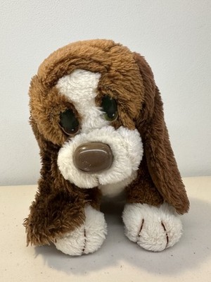 Vintage Russ Berrie Baxter Hund weiches Plüschtier mit Etikett 8 Zoll 1980er
