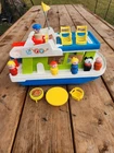 Vintage Fisher Price Little People Happy Houseboat # 985