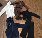 Vintage GI Joe, Clothing Lot, Brown set, Lab coat etc