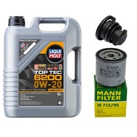 MotoröL Filter Set Liqui Moly 0W-20 5 Liter + ÖLablassschraube FüR Audi A4 Avant