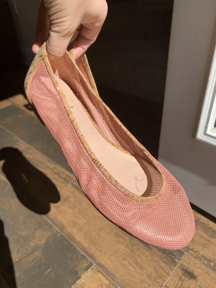 Bailarina plana FS/NY MUJER talla 6 malla rosa claro! ¡Nunca usado! Foto 3 de 4