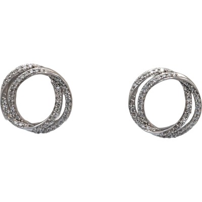 Vera Wang Love Ohrstecker 10 kt Weißgold rund Diamant Doppelkreis 0,33 kt