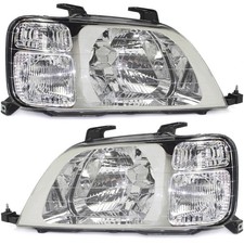 Driver and Passenger Side Headlights For Honda CR-V 1997-2001 Halogen EX LX SE