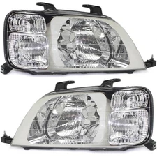 Driver and Passenger Side Headlights For Honda CR-V 1997-2001 Halogen EX LX SE