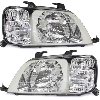 #ad Driver and Passenger Side Headlights For Honda CR V 1997 2001 Halogen EX LX SE $84.10