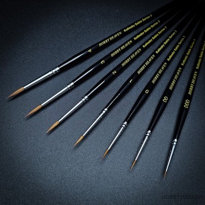 Hobby Heaven Kolinsky Sable Serie 3 Bürsten Full Range Singles und Sets RM24