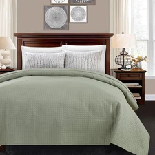 Quilted Quilt Quilted Blanket Coverlets Bedspreads 86''x86'' Queen Size Green