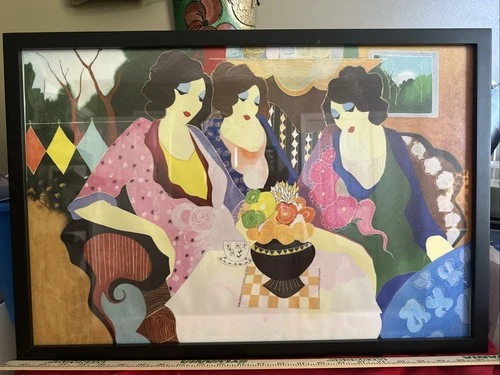 Itzchak Tarkay framed Canvas Print 24”x16”