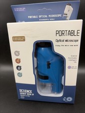 WONDERFUL WORLD PORTABLE OPTICAL MICROSCOPE FOR KIDS - BLUE
