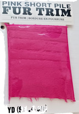 10 Packs Hot Pink Shaggy Faux Fur Fabric By the Yard Long Pile Upholstery DIY