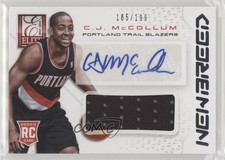 2013-14 Panini Elite New Breed Materials Signatures 185/199 CJ McCollum Auto w5c