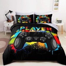 Kids Gamer Comforter Set Twin Size Bed in a Bag for Boys and Girls, 7 Pieces ...