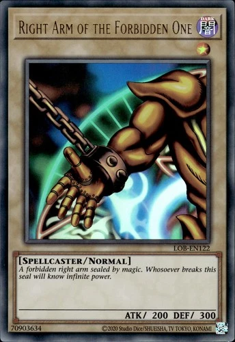 Right Arm Of The Forbidden One - Ultra Rare LOB-EN122 - NM - YuGiOh