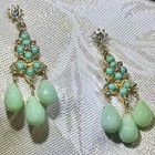 Victorian-style dangle drop chandelier earrings