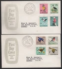 1966 Australian Native BIRDS Definitives Set of 8 on APO Shield FDC's - C TEXT