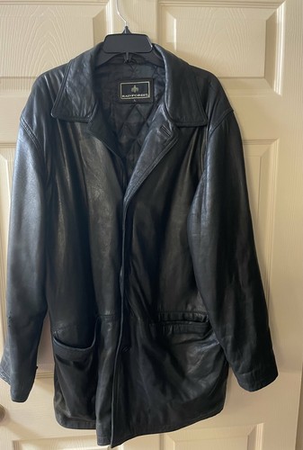 Mens Large RAINFOREST Black Leather 