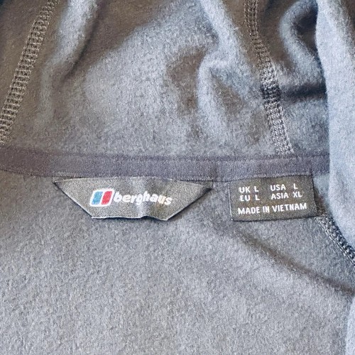 Berghaus Mens Large Black Full Zip Polartec Fleece Outdoor Hiking Walking Jacket - Picture 5 of 9