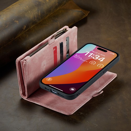 Leder Handyhülle für iPhone 16 15 14 13 12 Pro/Max Magnet Tasche Schutz Wallet - Bild 50 von 64